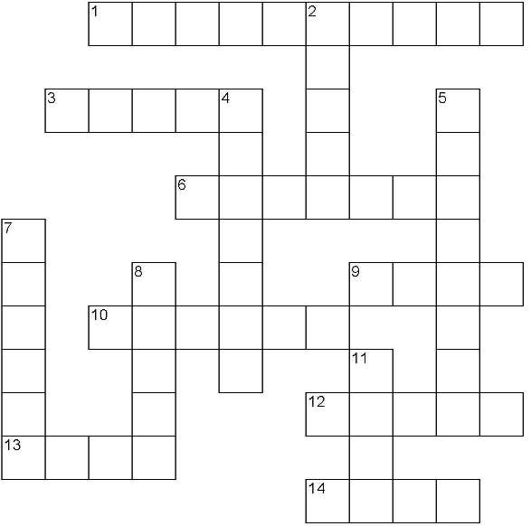 Human body crossword puzzle